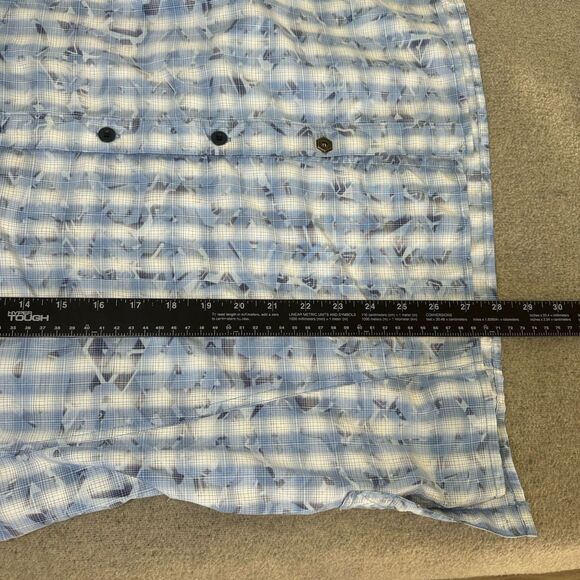 Mountain Hardwear Shirt Men L Blue Button Front Quick Dry Outdoor Active Travel - Picture 8 of 8